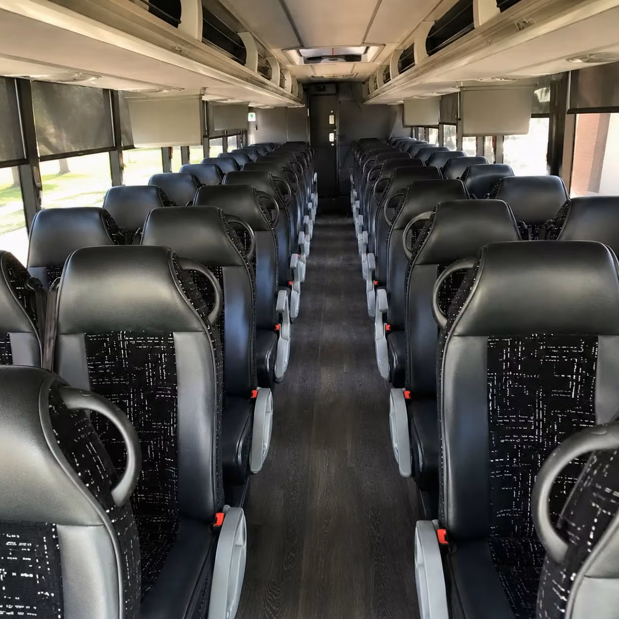 56 passenger charter bus inside