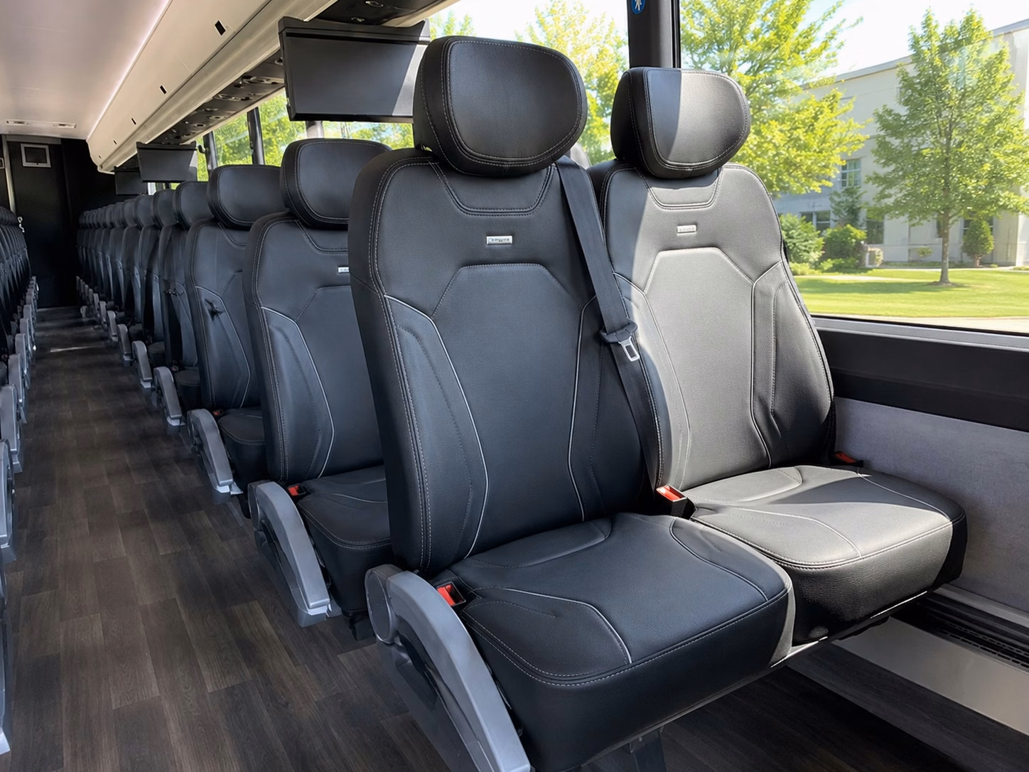 56 passenger charter bus interior