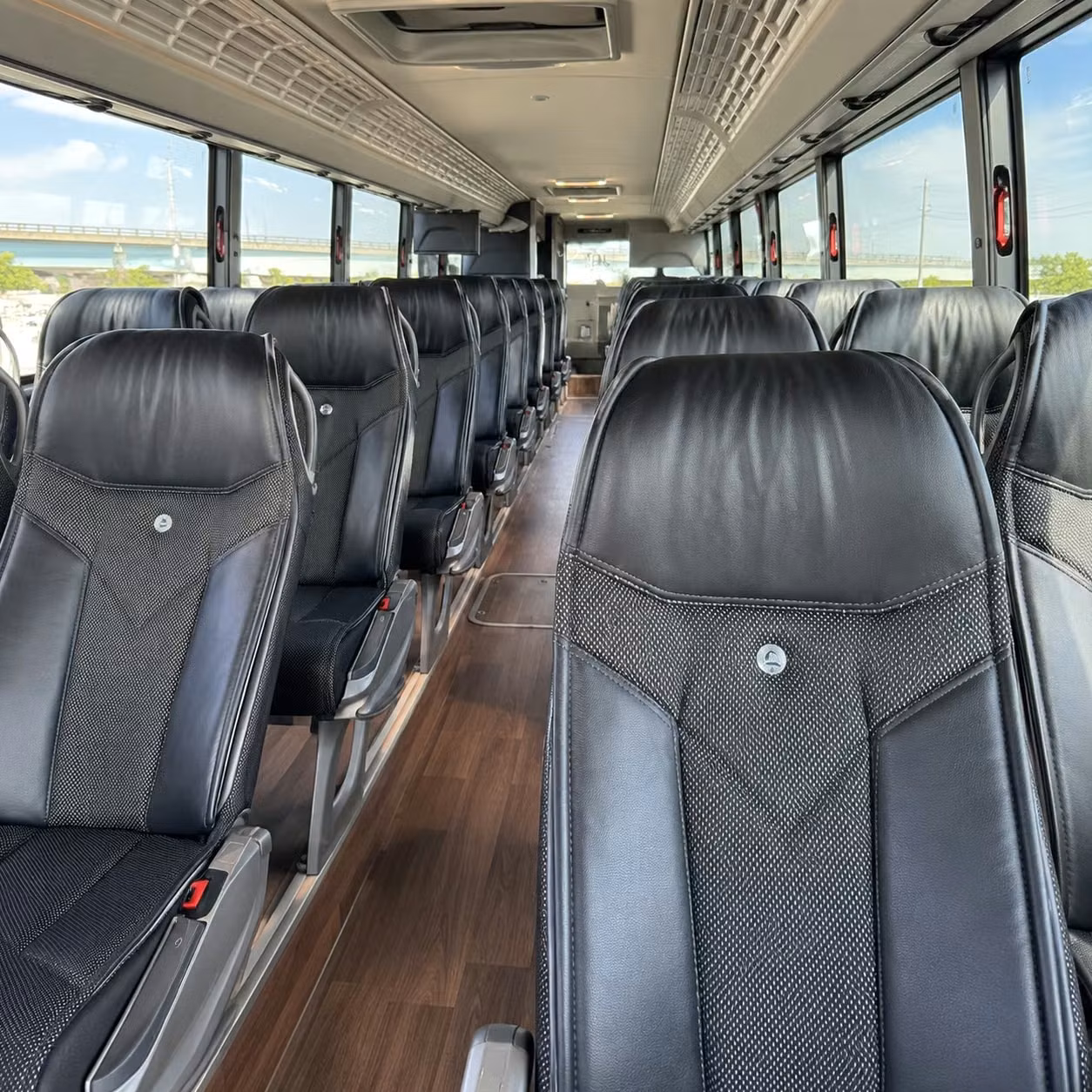 rocky mount charter bus rental interior